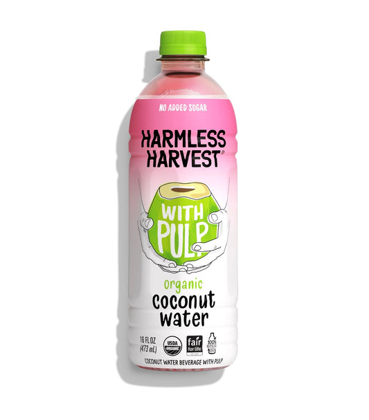 Harmless Harvest organic coconut water with pulp