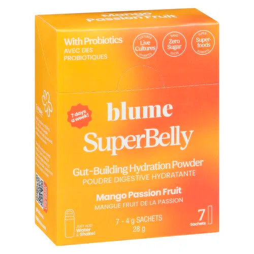 Blume SuperBelly Mango Passion Fruit Gut-Building Hydration Powder Box