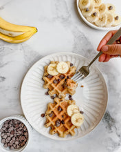 Load image into Gallery viewer, The Happy Era Keto Peanut Butter Chocolate Chip Waffles
