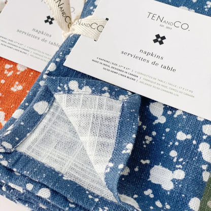 Ten & Co Reusable Hemp Linen Fabric Napkins