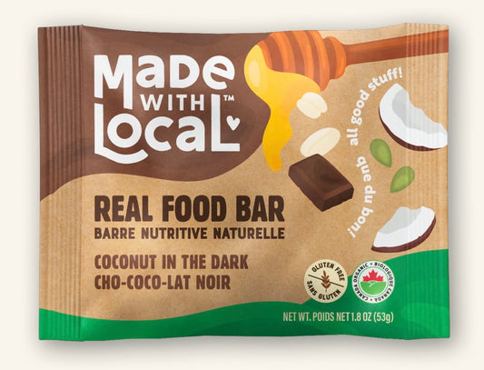 Made with Local Real Food Bar Coconut in the Dark