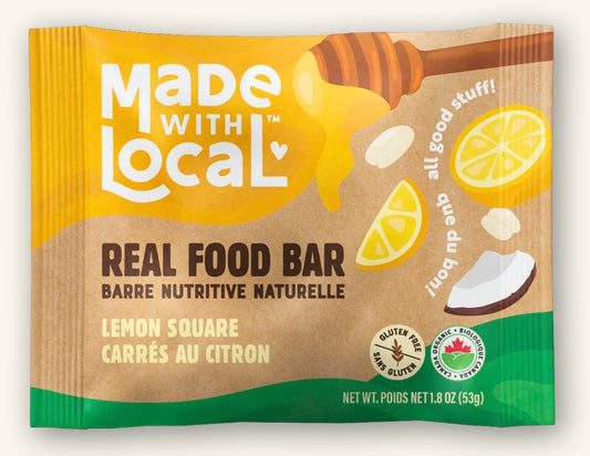 Made with Local Real Food Bar Lemon Square