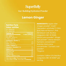 Load image into Gallery viewer, Blume SuperBelly Lemon Ginger Gut-Building Hydration Powder
