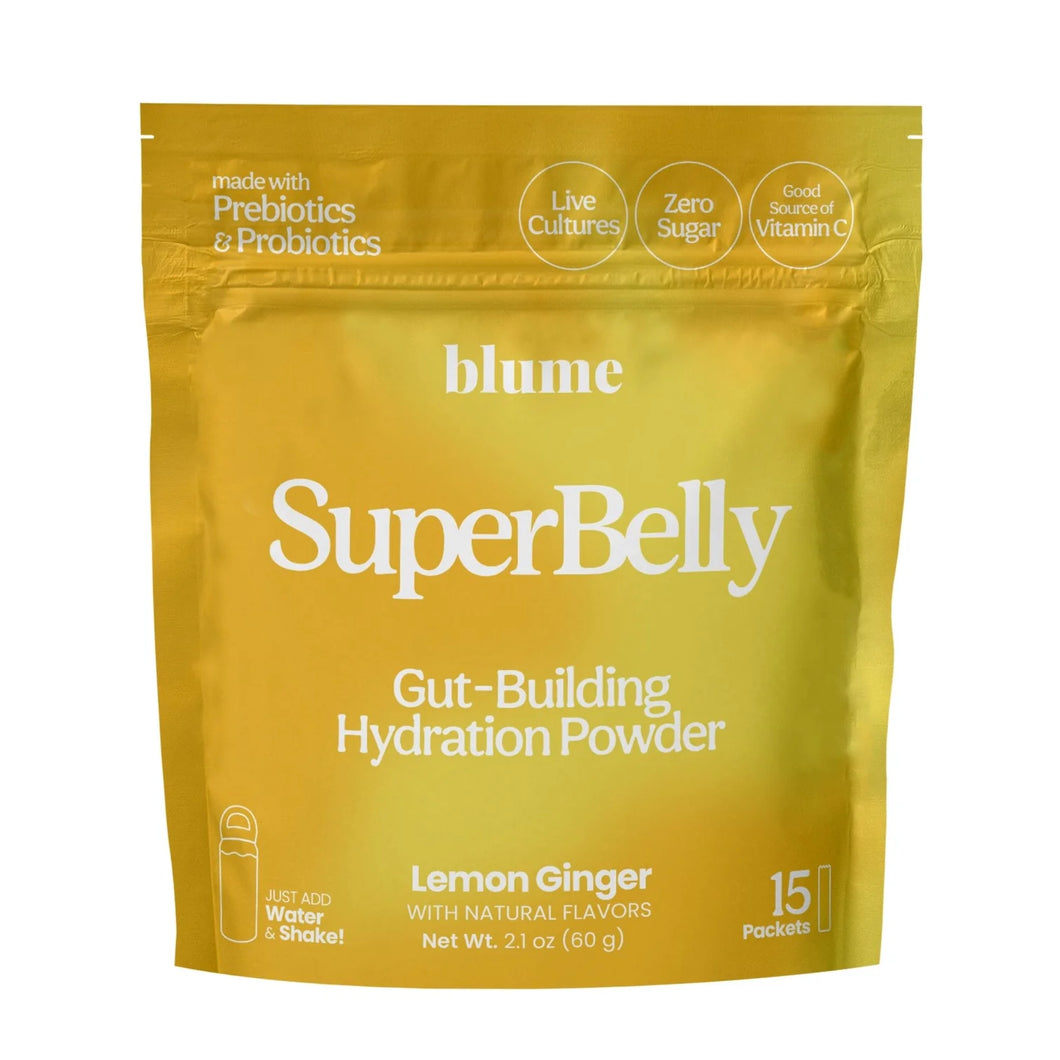 Blume SuperBelly Lemon Ginger Gut-Building Hydration Powder