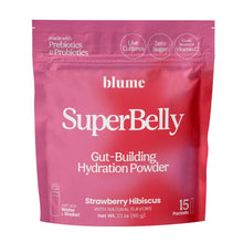 Load image into Gallery viewer, Blume SuperBelly Strawberry Hibiscus Gut-Building Hydration Powder
