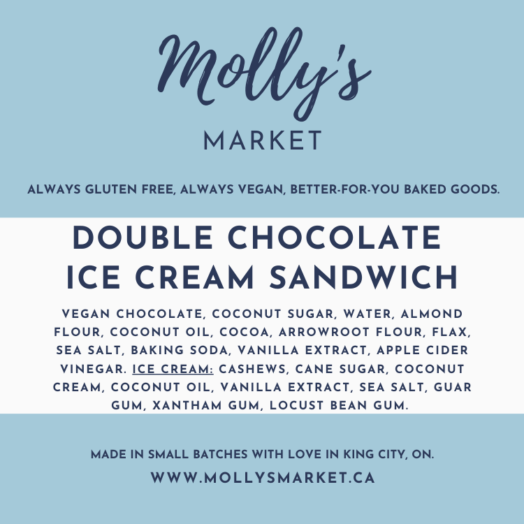 Molly's Double Chocolate Ice Cream Sandwich