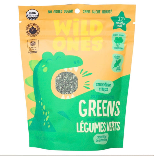 Wild Ones Organic Smoothie Crisps Superfood Greens, 28 g