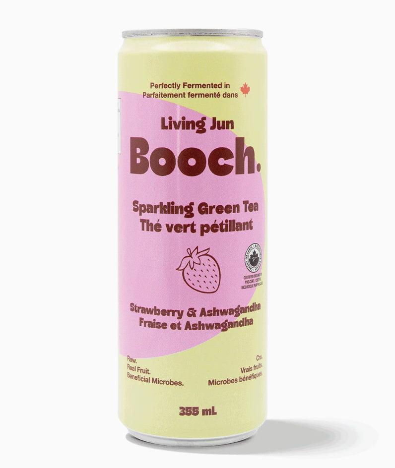 Booch Sparkling Green Tea - Strawberry & Ashwaganda