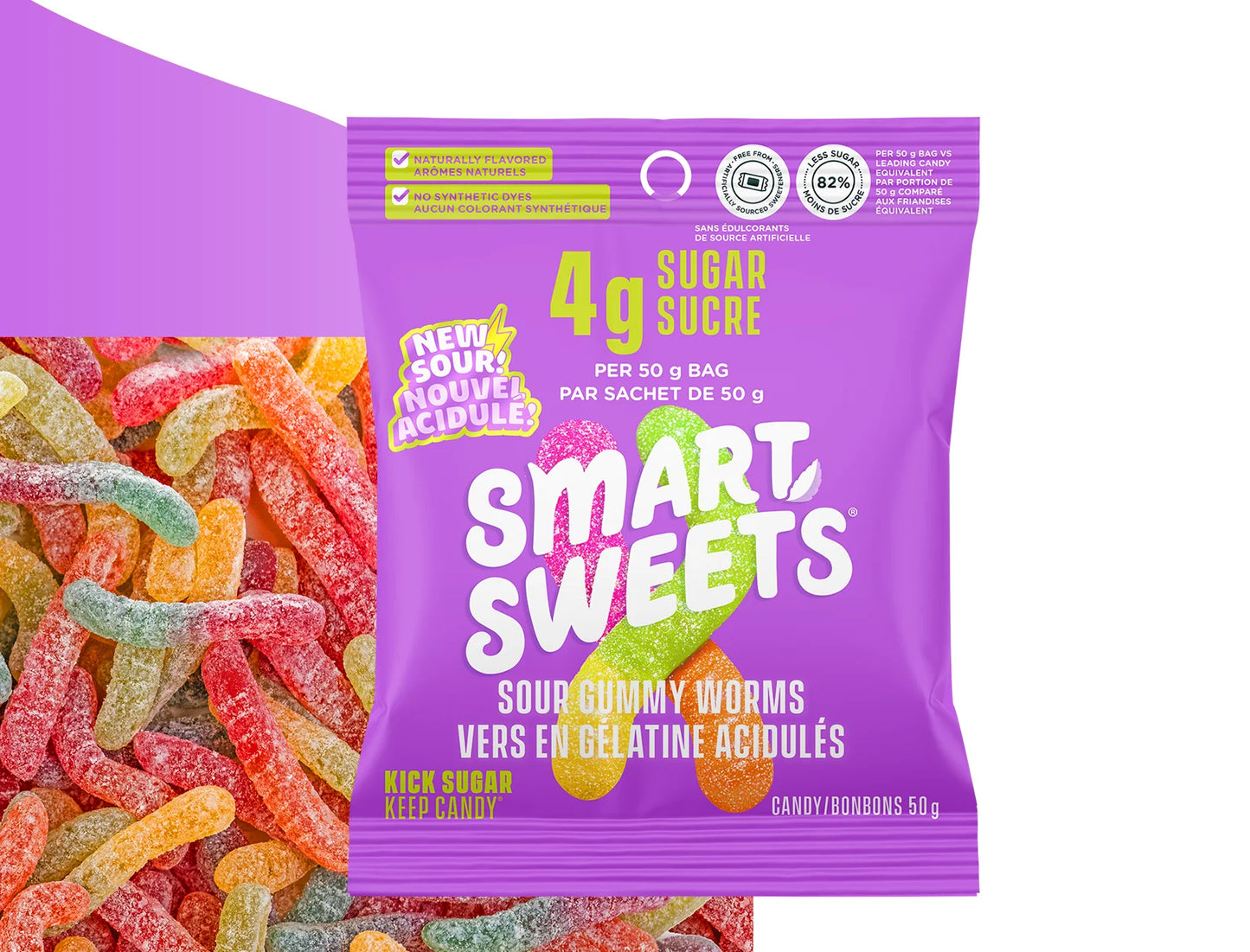 Smart Sweets Sour Gummy Worms