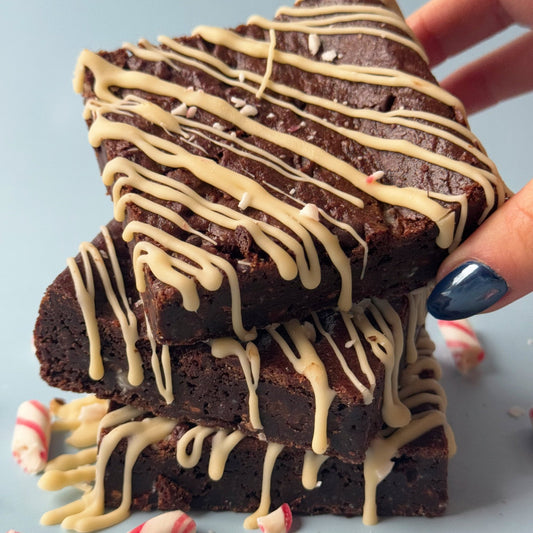 Molly's Candy Cane White Chocolate Fudge Brownies
