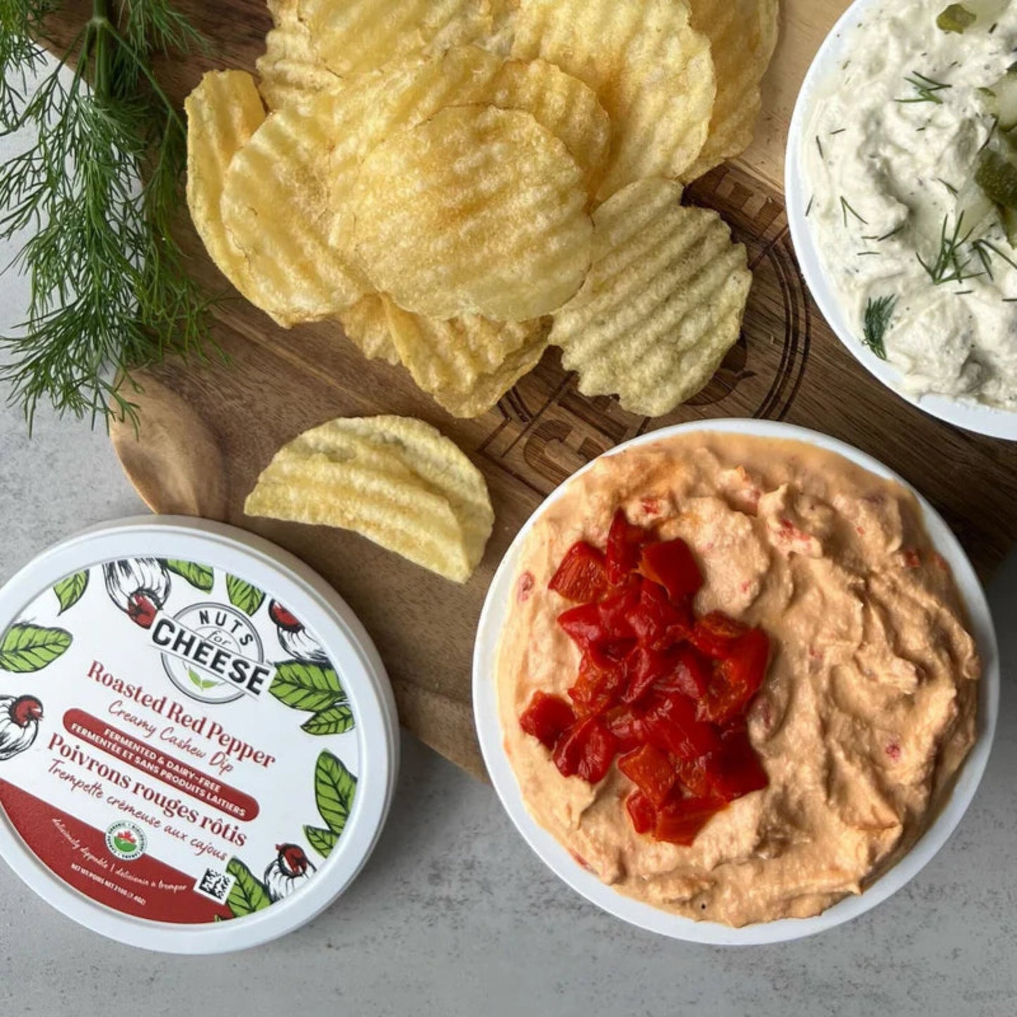 Nuts for Cheese Roasted Red Pepper Cashew Dip
