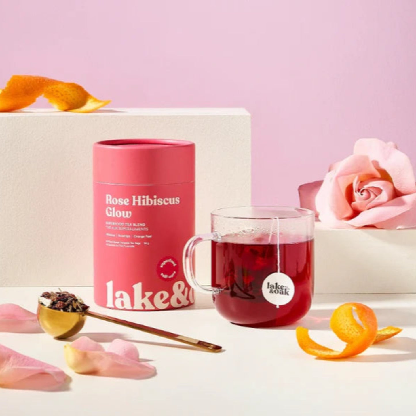 Lake & Oak Rose Hibiscus Glow Tea