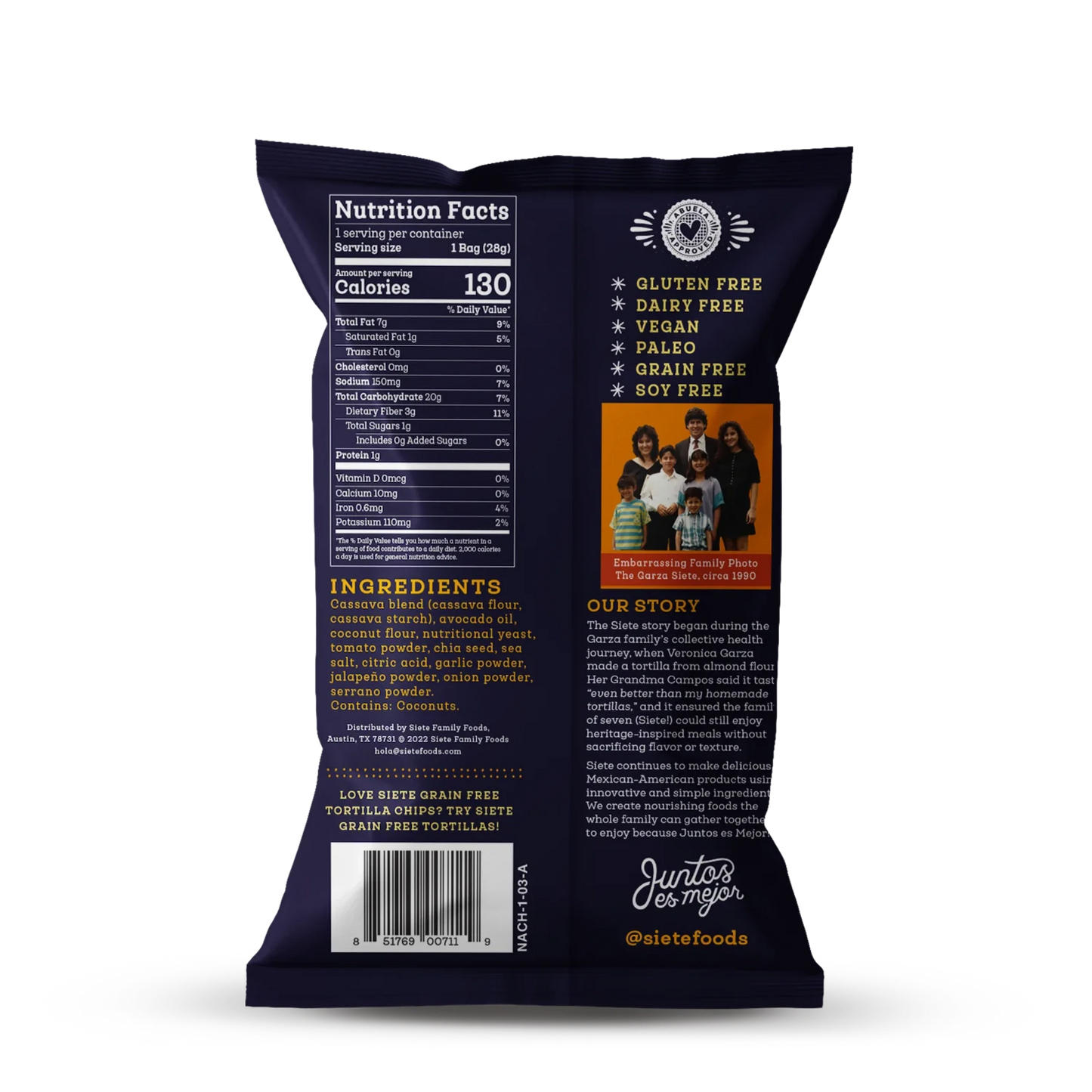 Siete Grain Free Nacho Tortilla Chips